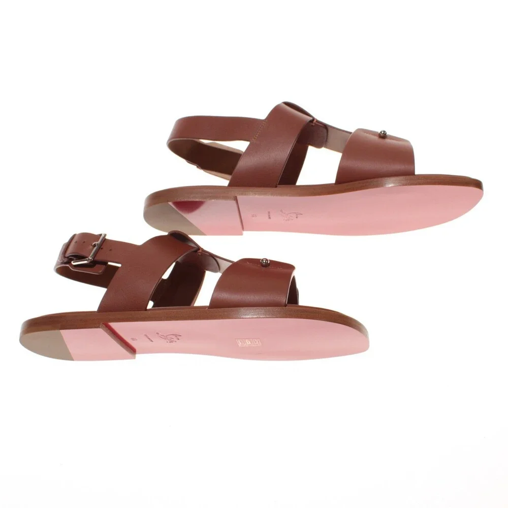 Christian Louboutin NWB Chambeliss Sandals Size 46 (US 13) in Brown Leather